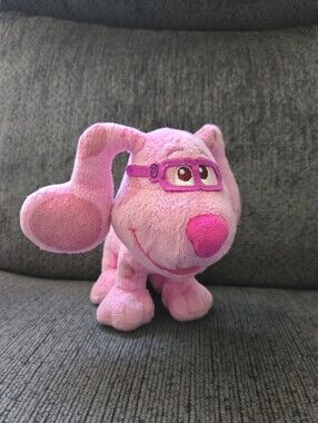 Blue's Clues & You MAGENTA Plush Pink Dog Glasses Nickelodeon 2021 6"